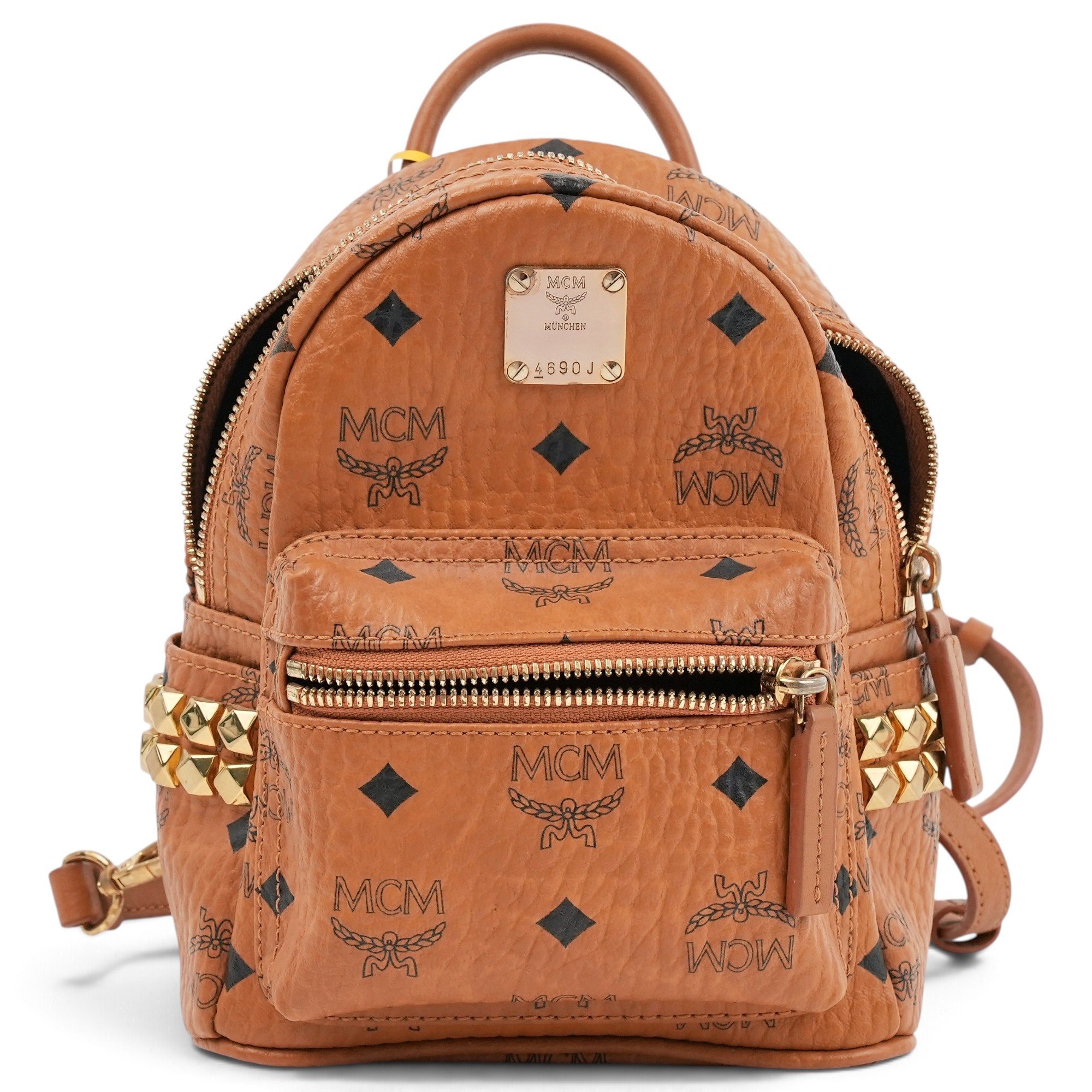 Patent leather backpack