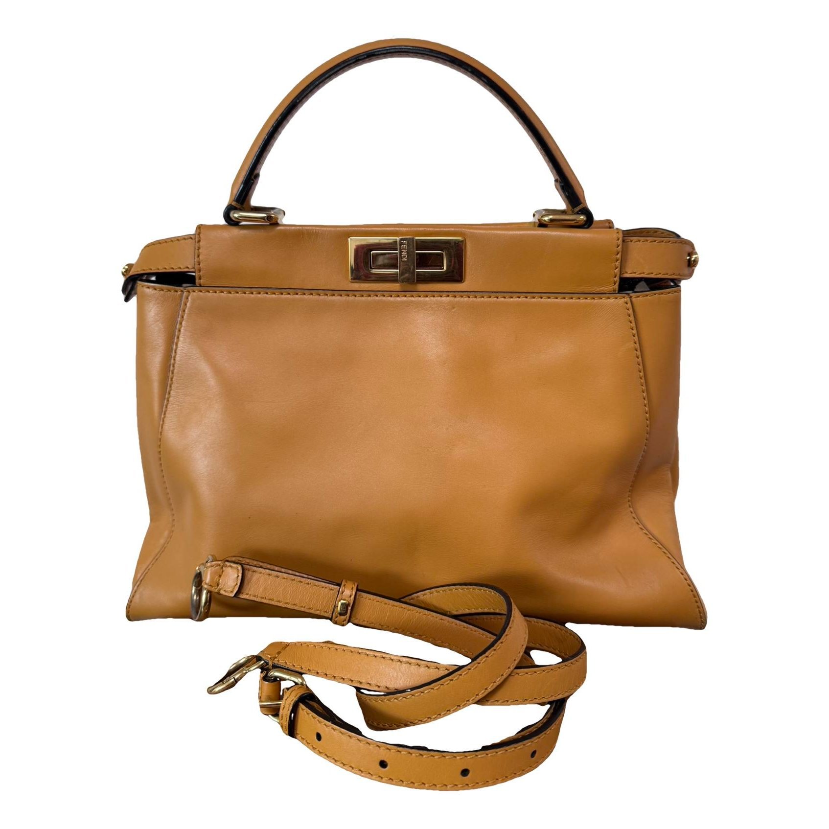Peekaboo leather handbag