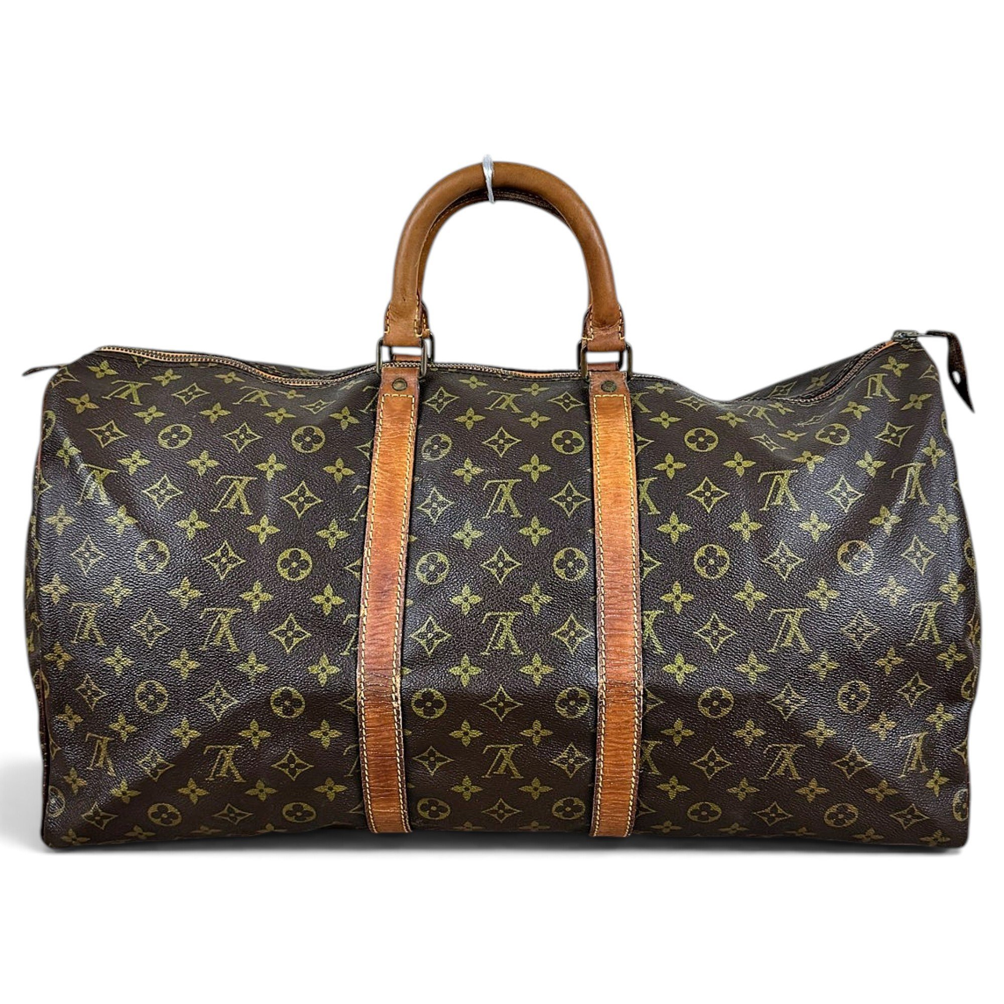 Keepall leather travel bag