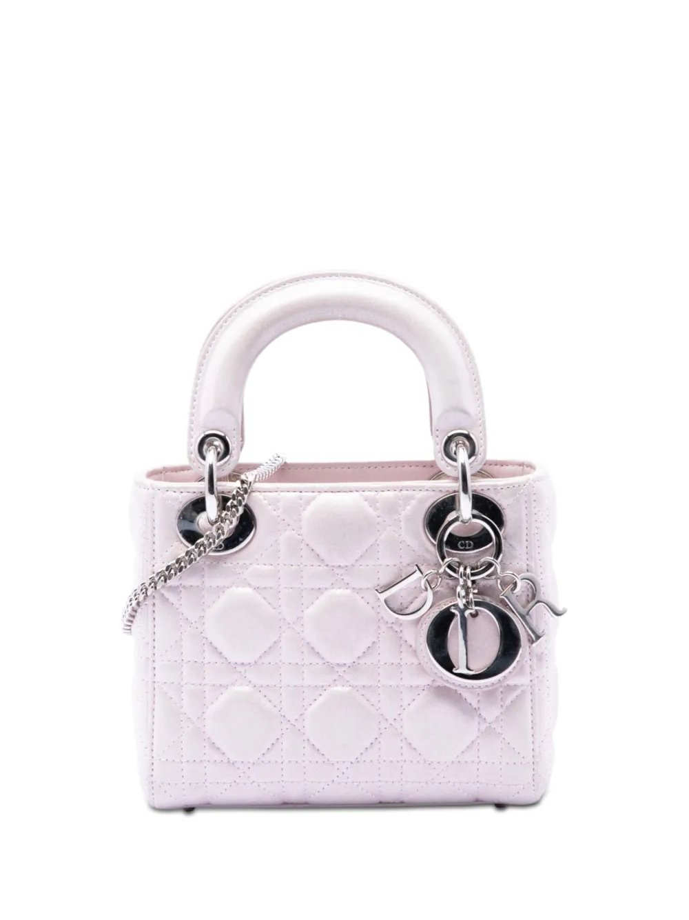 2016 Mini Iridescent Lambskin Cannage Lady Dior satchel