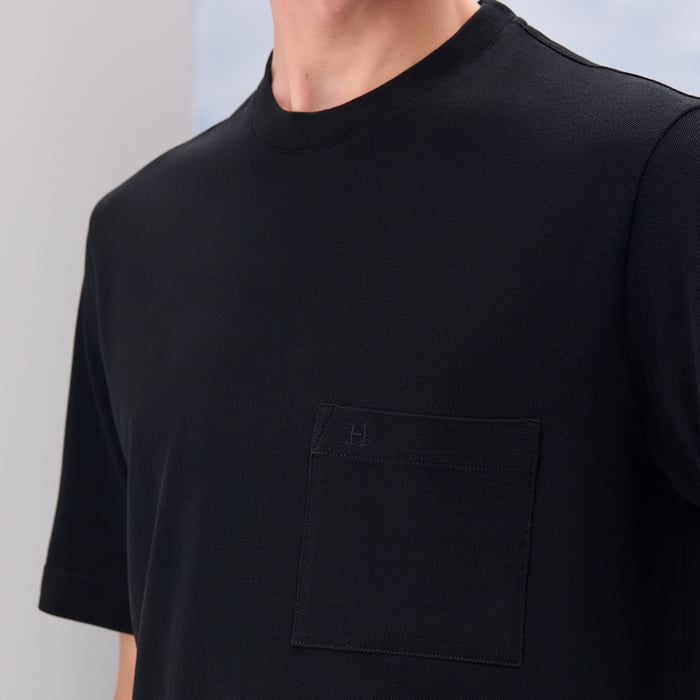 Noir "H" Embroidered T-shirt