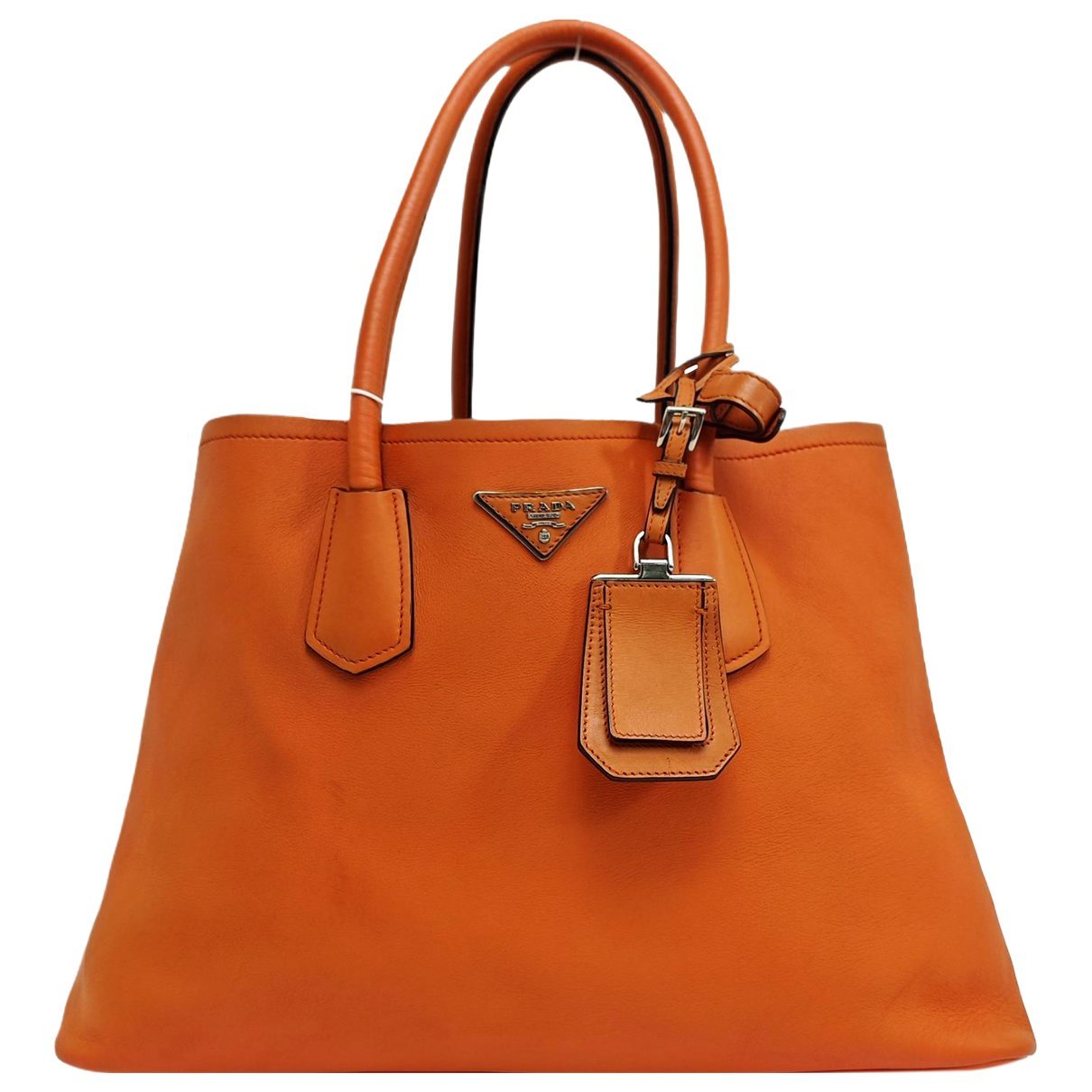 Double leather handbag