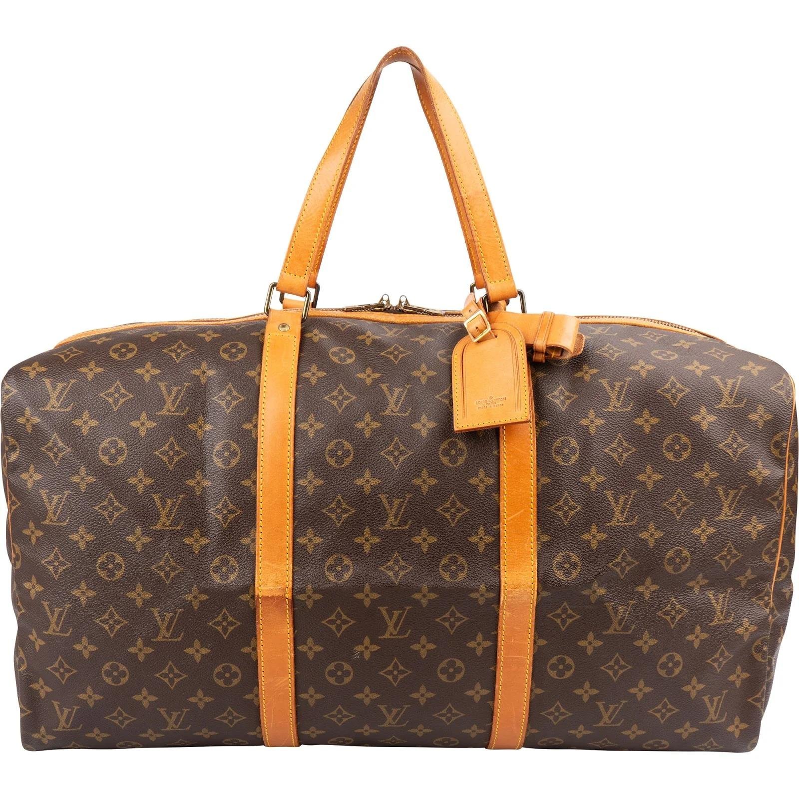 Louis Vuitton Sac souple leather travel bag