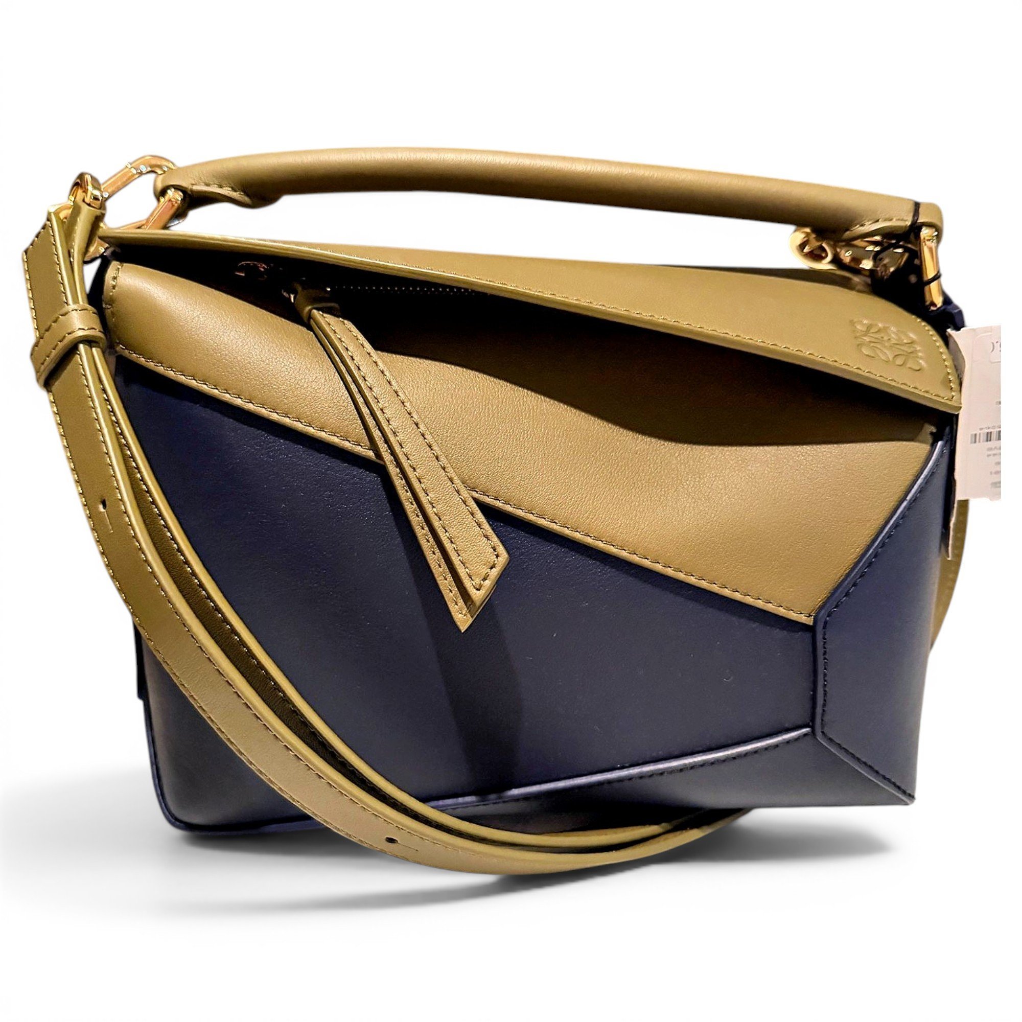 Puzzle leather handbag