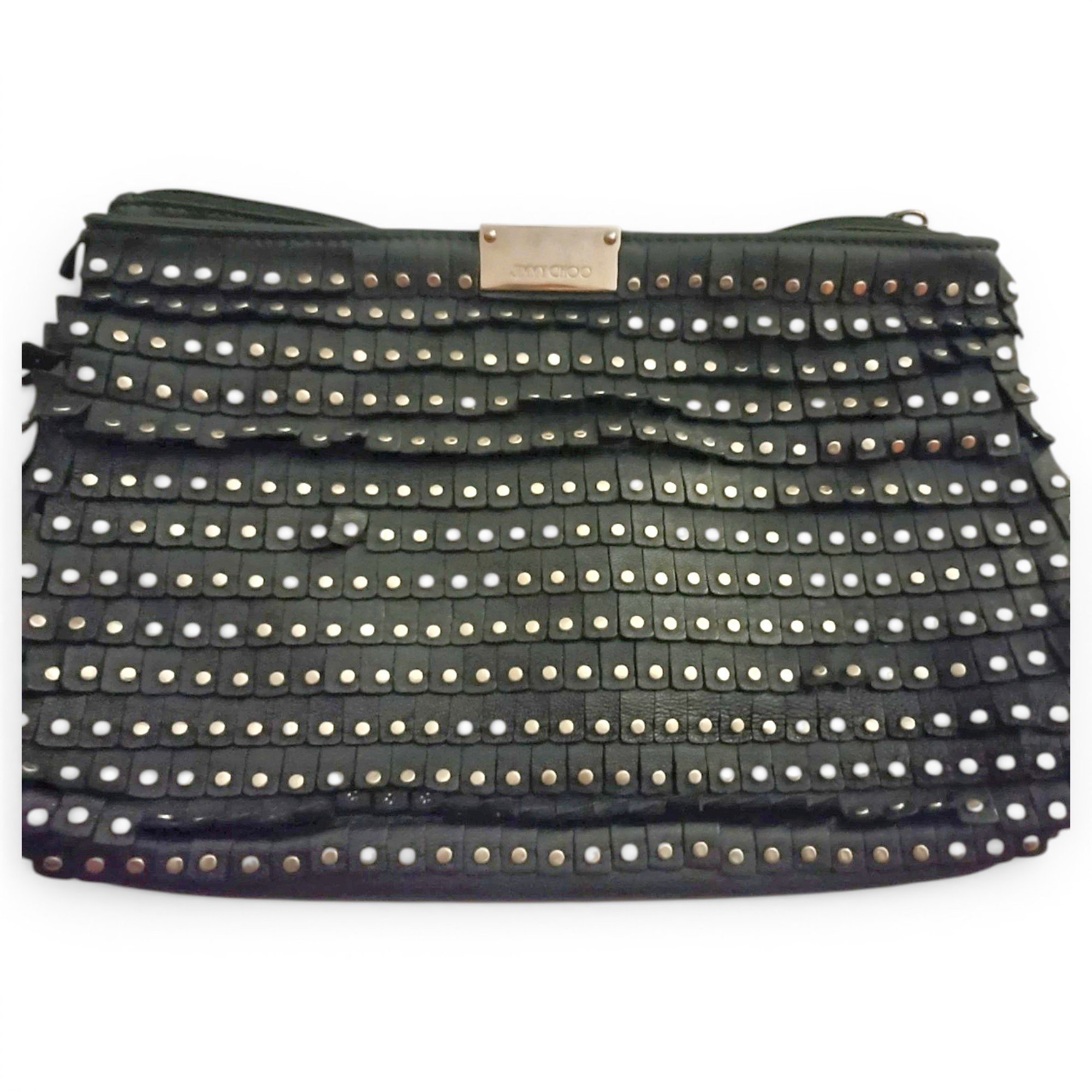 Rebel leather clutch bag