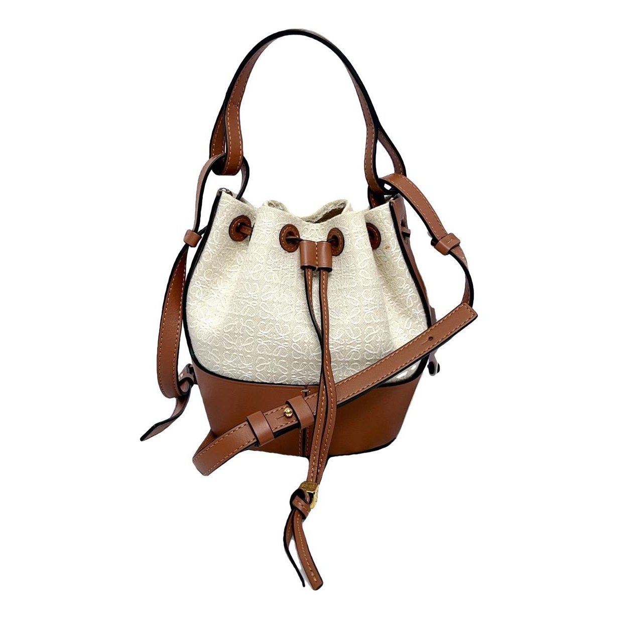 Balloon leather handbag