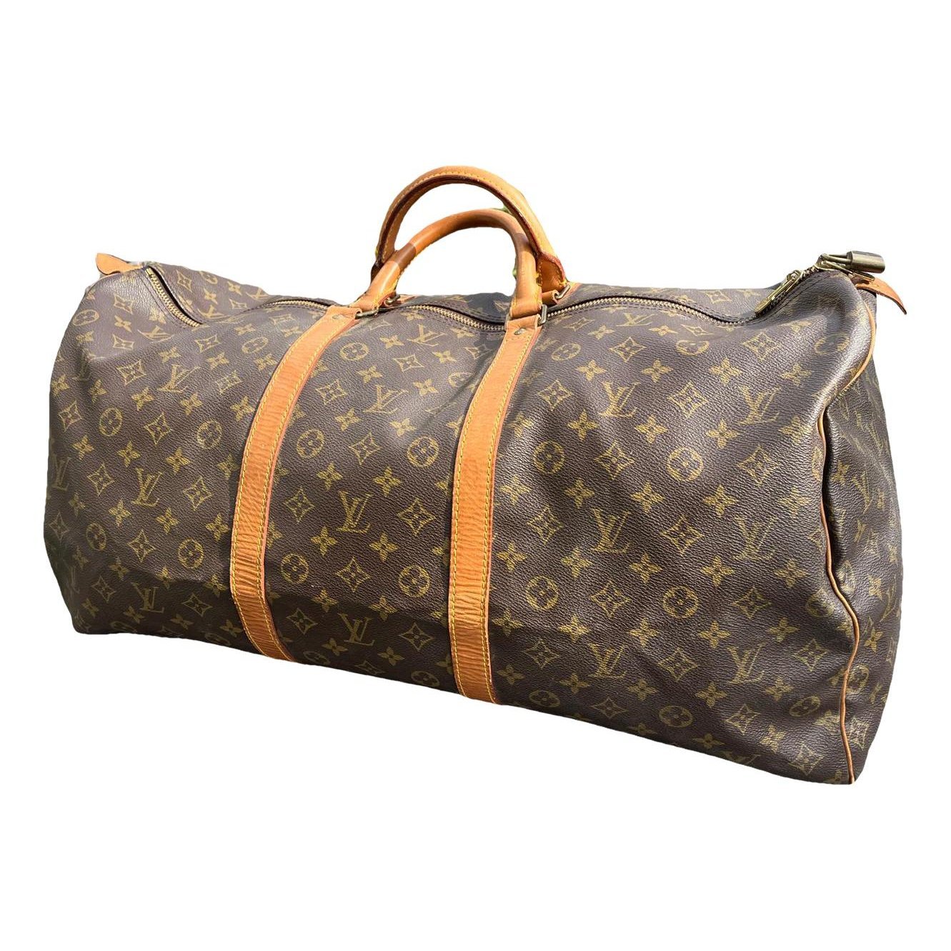 Keepall leather travel bag