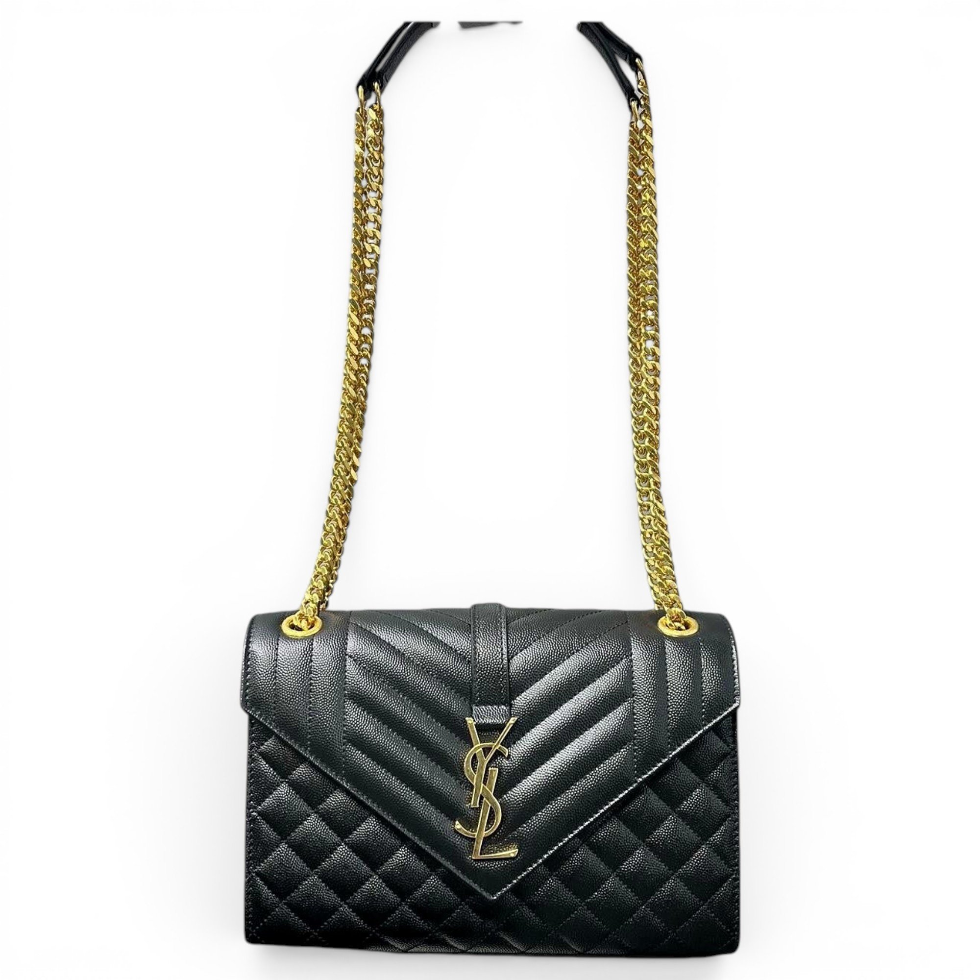 Envelope leather handbag