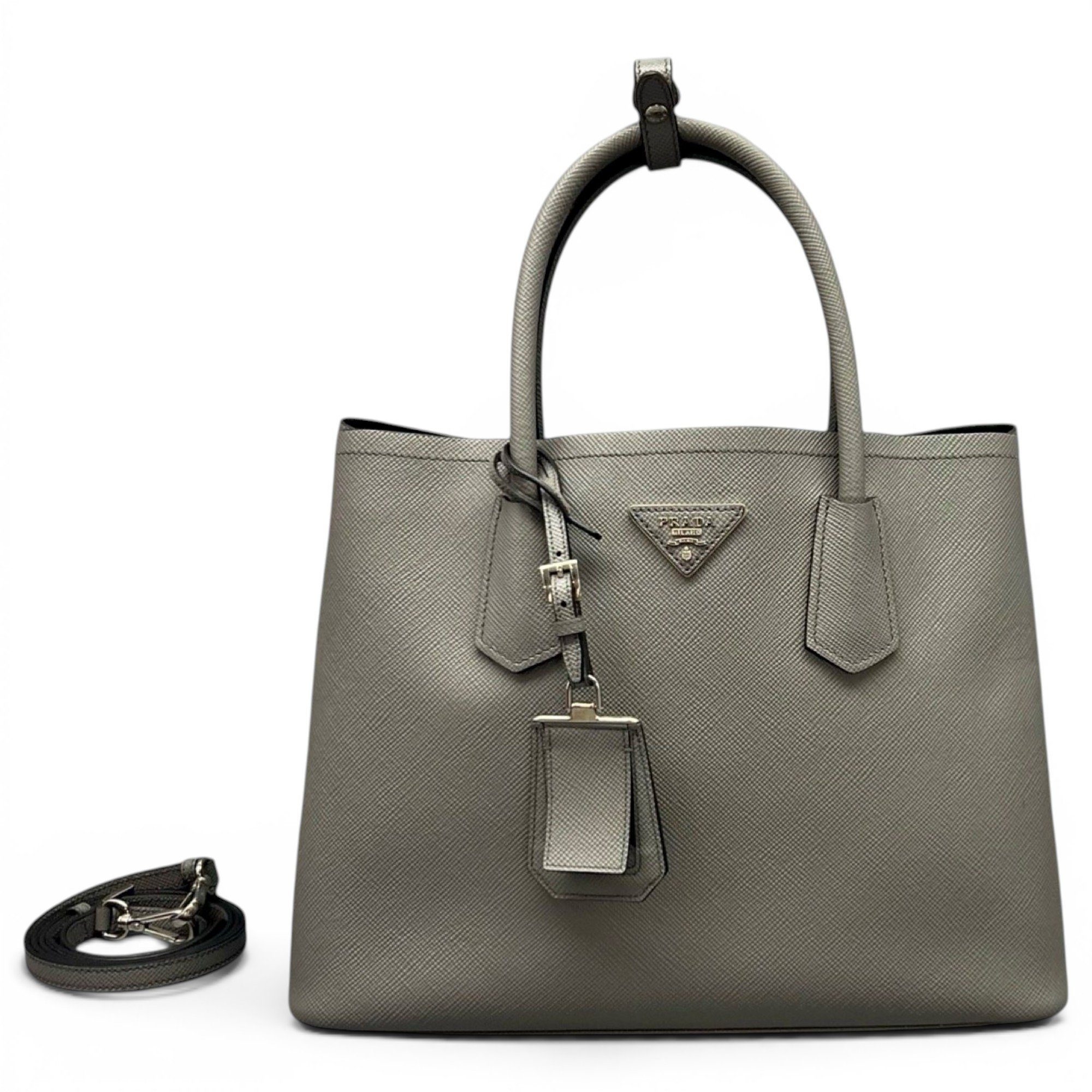 Double leather tote
