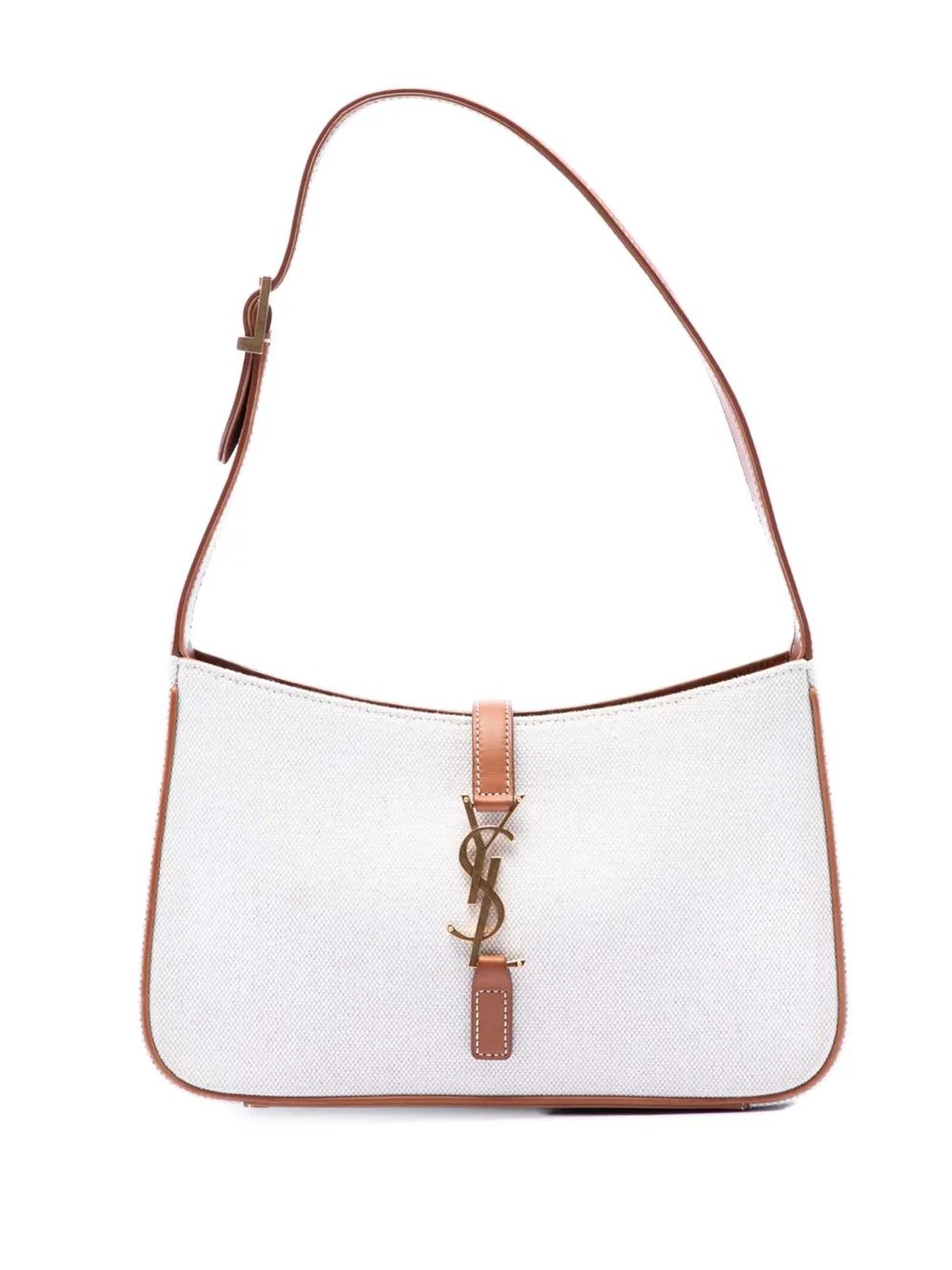 2022 Canvas and Leather Le 5 a 7 shoulder bag