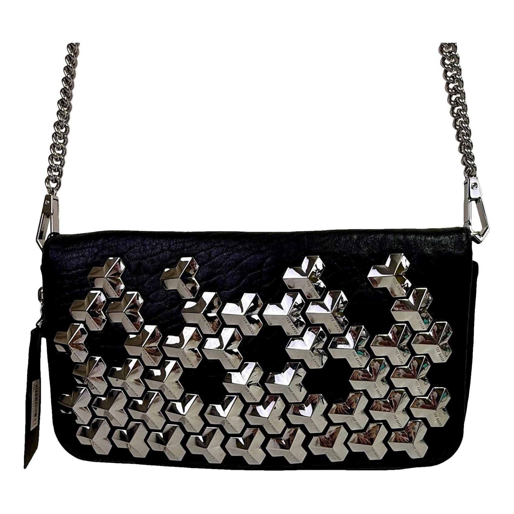 Leather clutch bag