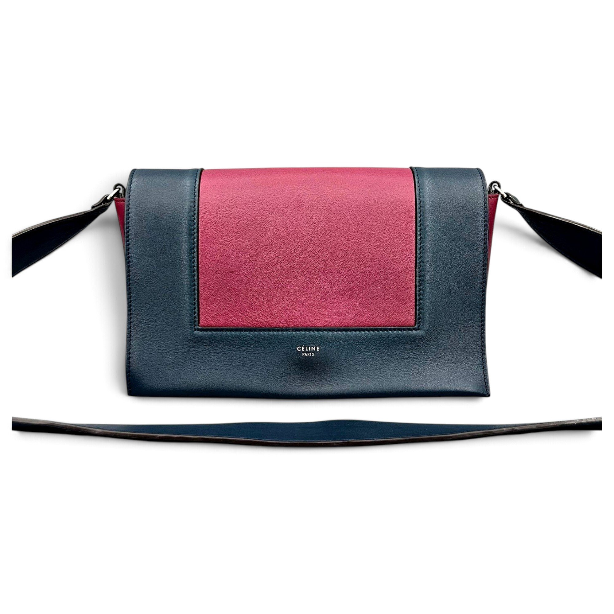Frame leather handbag