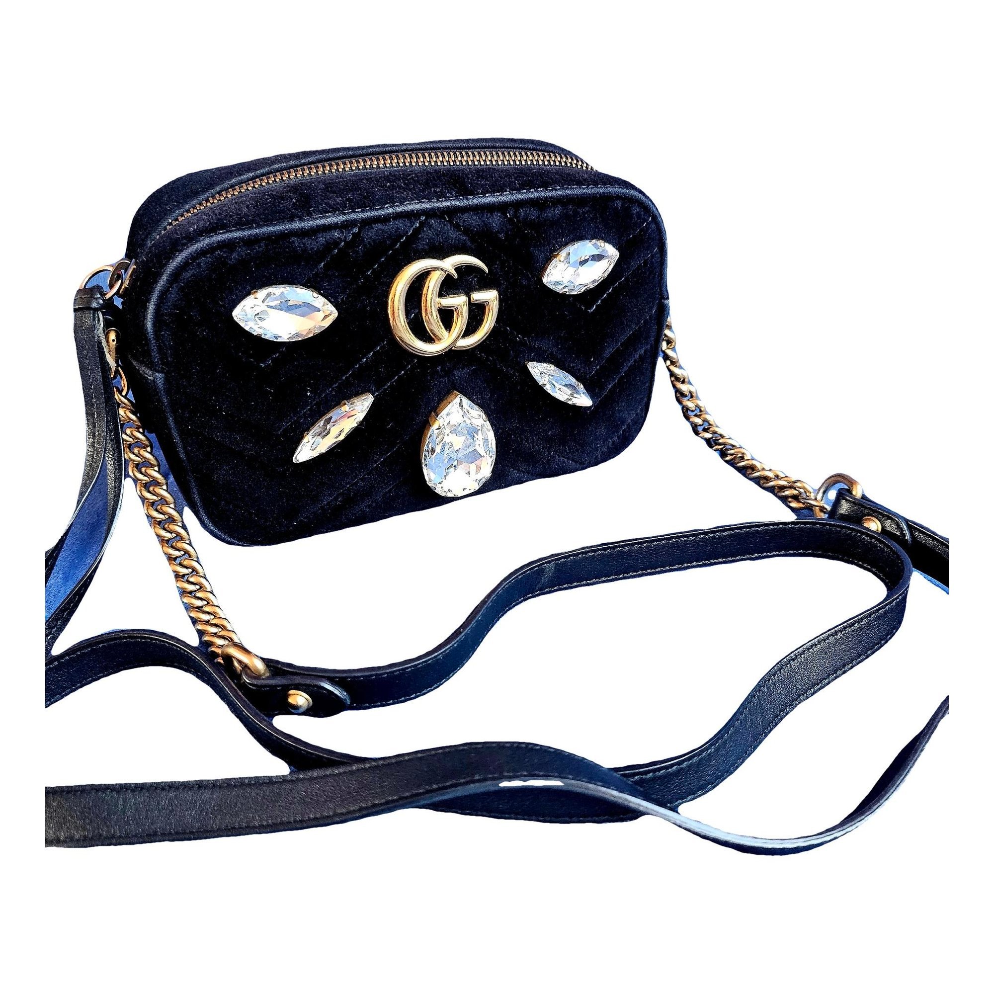 GG Marmont velvet crossbody bag