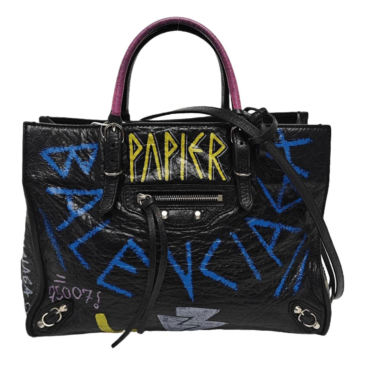 Papier leather handbag