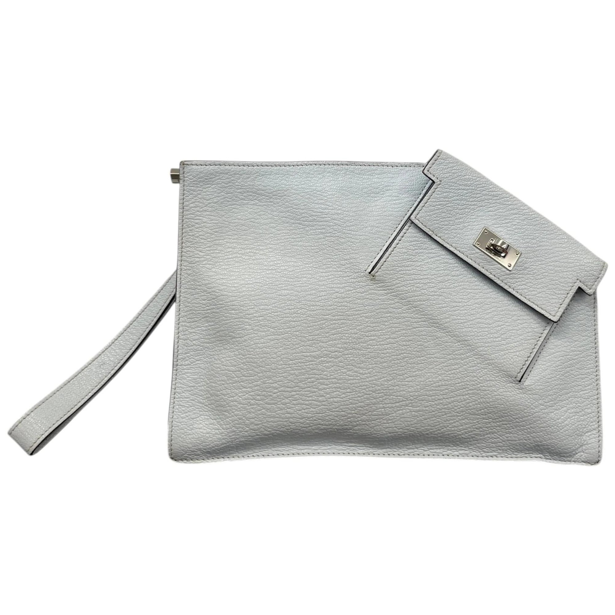 Leather clutch bag