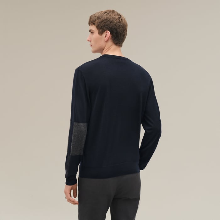 Marine "Maillon En Calque" Crewneck Sweater