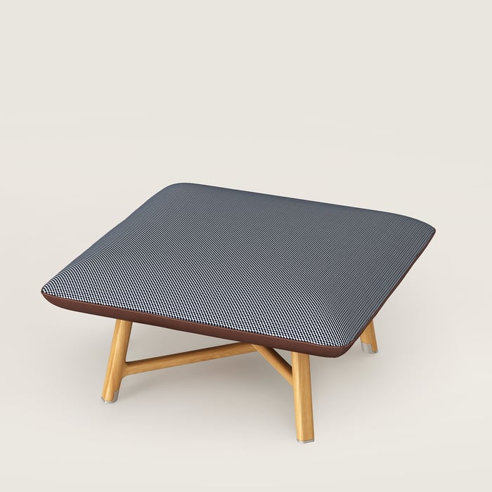 Les Necessaires d'Hermès "Carre d'Assise" Low Stool, Medium Model