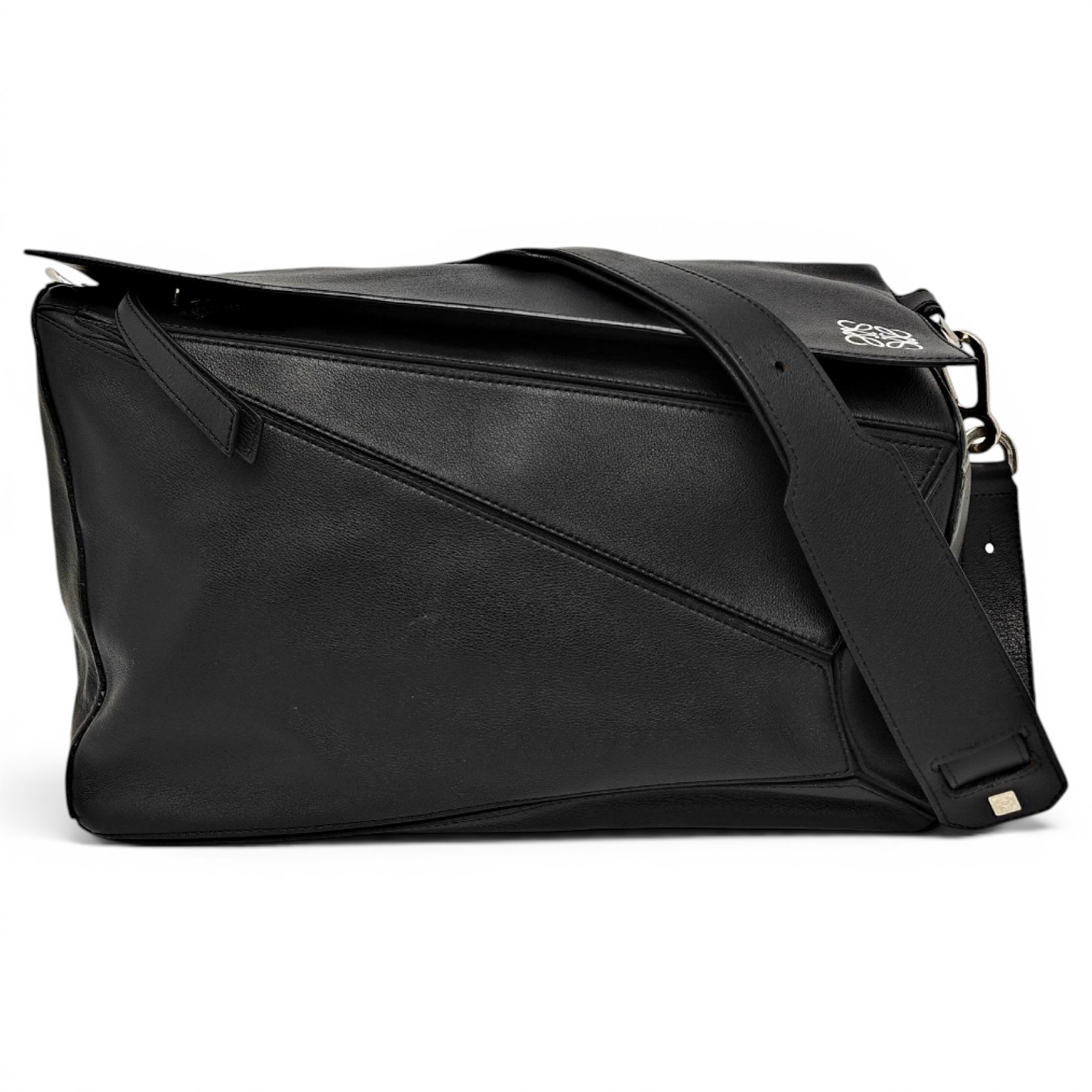 Puzzle leather handbag
