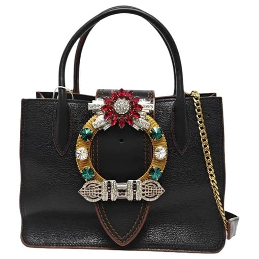 Miu Lady leather handbag