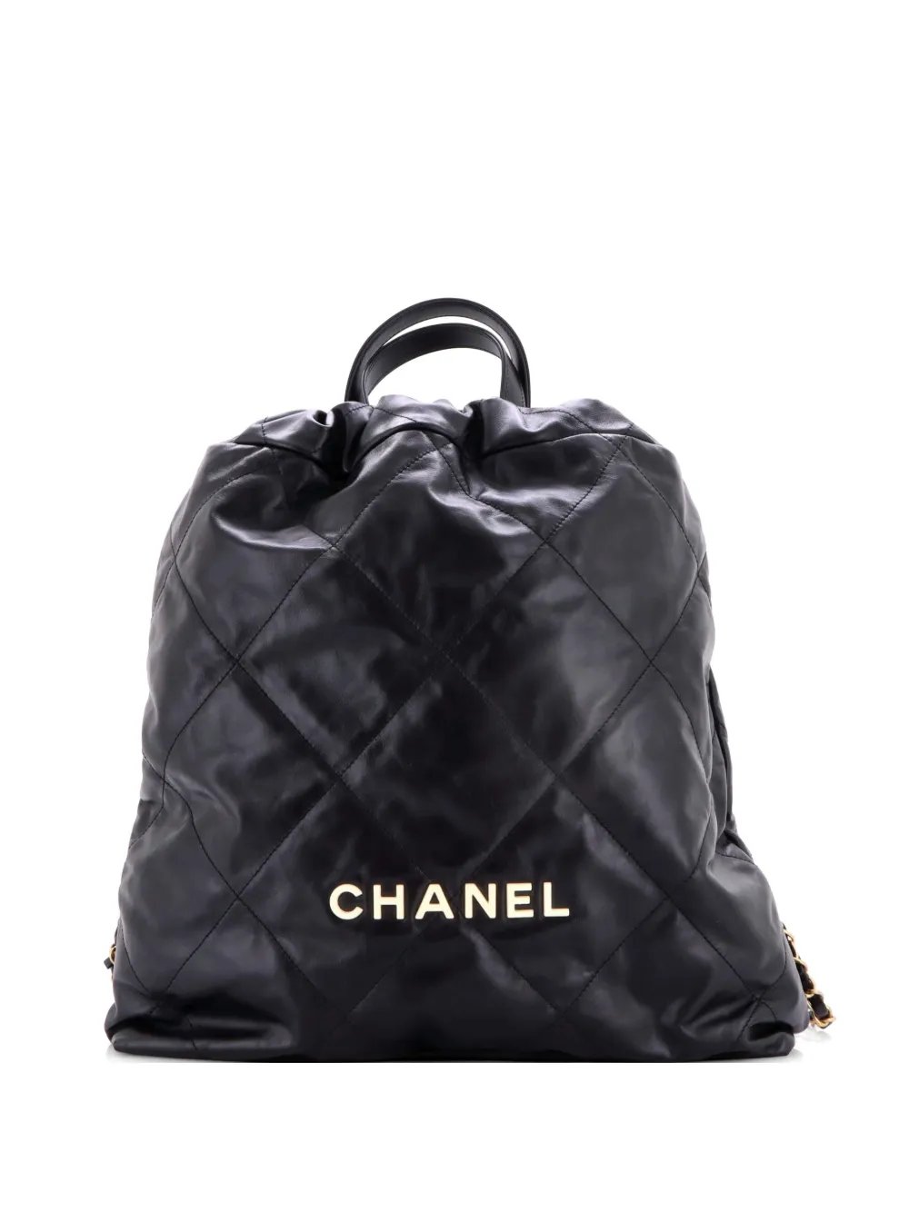 22 Chain Quilted Calfskin Medium backpack