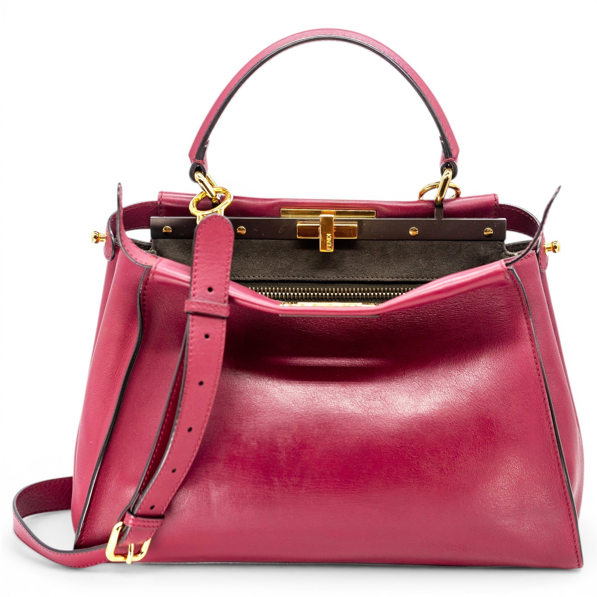 Peekaboo leather handbag