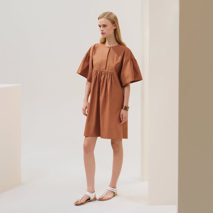Marron Alezan "Mosaique" Short Boho Dress