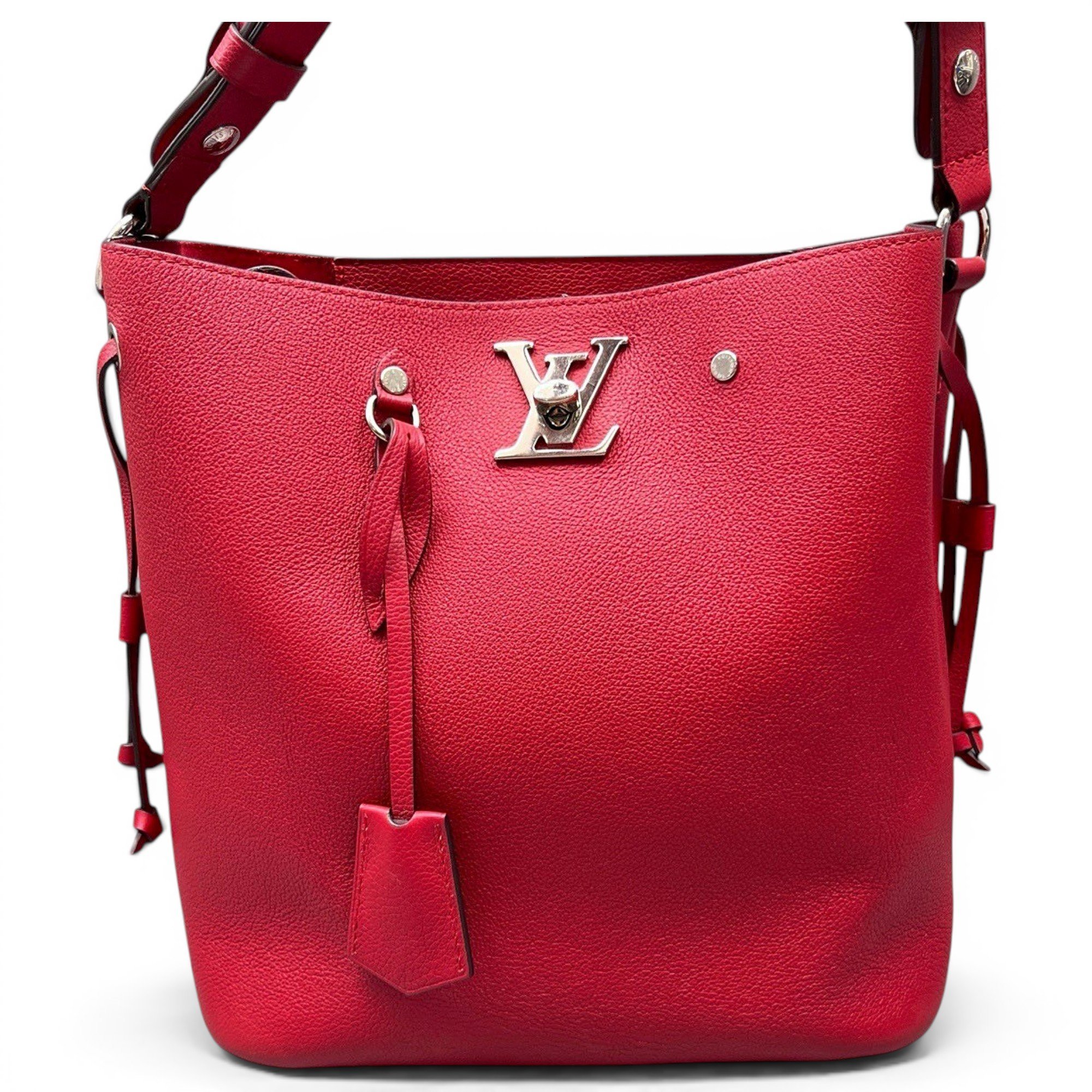Lockme Bucket leather handbag