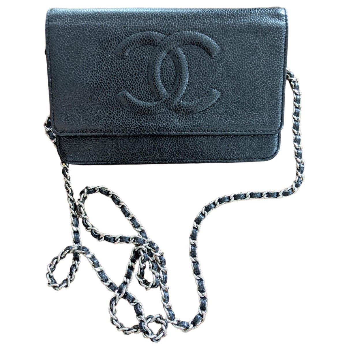 Wallet On Chain Double C leather crossbody bag