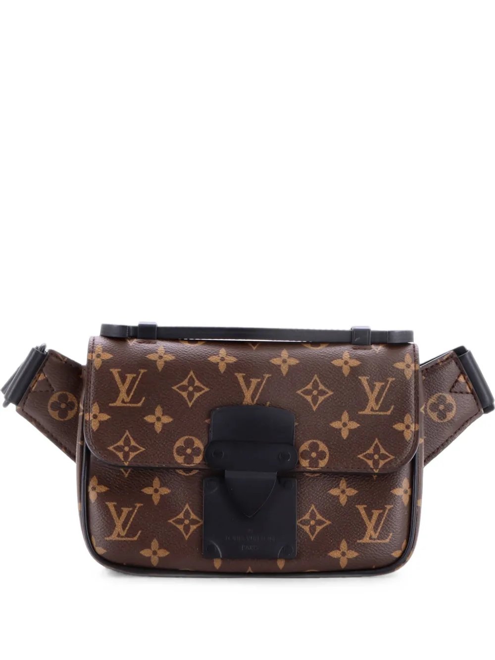 S Lock Sling Bag Macassar Monogram Canvas belt bag
