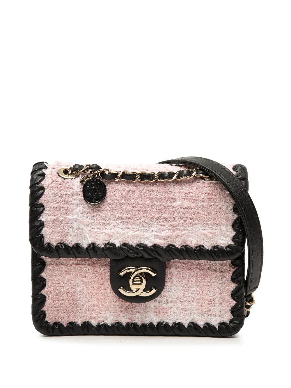 2021-2026 Mini Calfskin Braided Quilted Tweed My Own Frame Flap crossbody bag