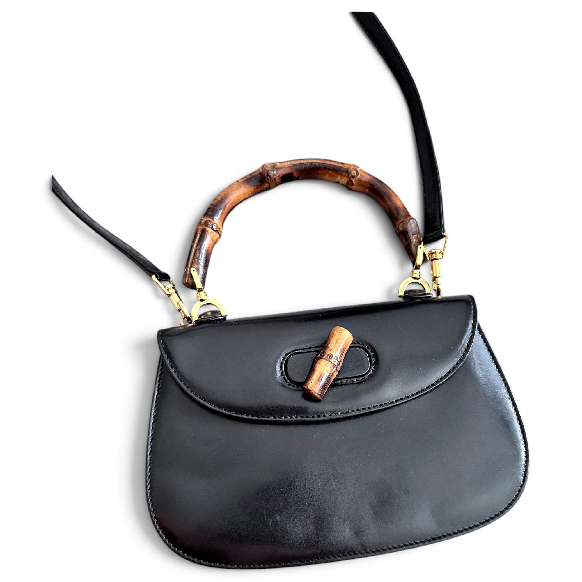Bamboo leather handbag