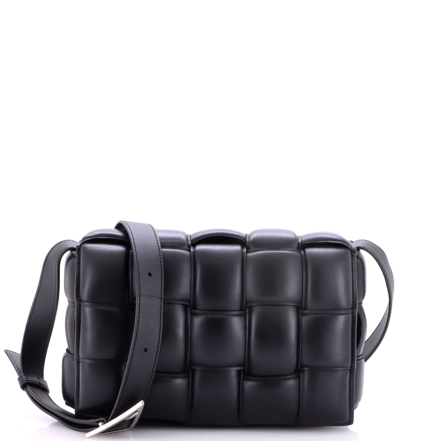 Cassette Crossbody Bag Padded Maxi Intrecciato Leather