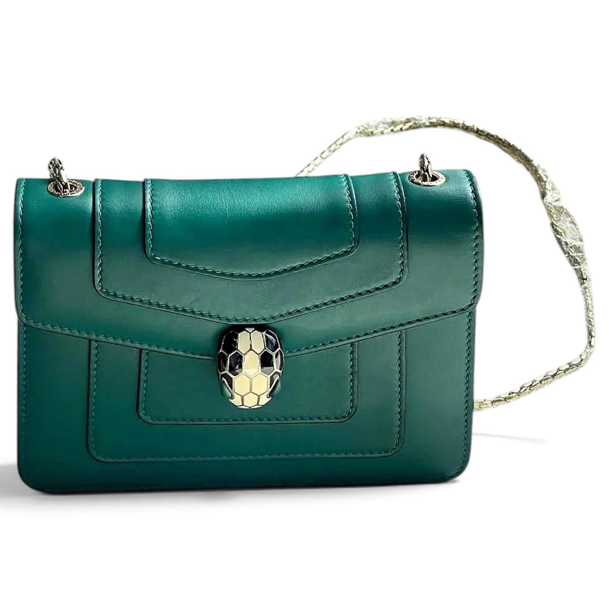 Serpenti leather handbag
