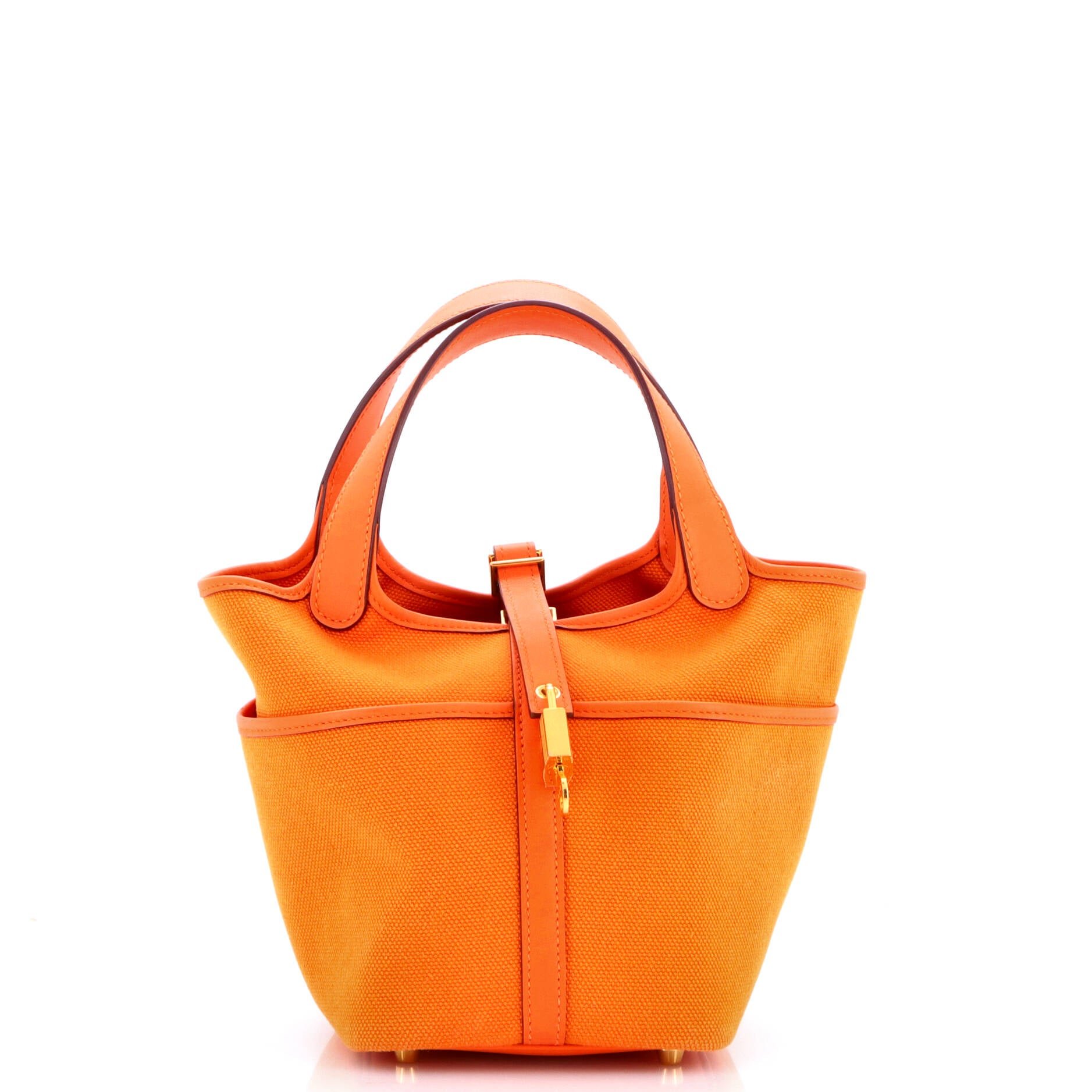 Hermes Cargo Picotin Lock Bag Canvas and Swift PM