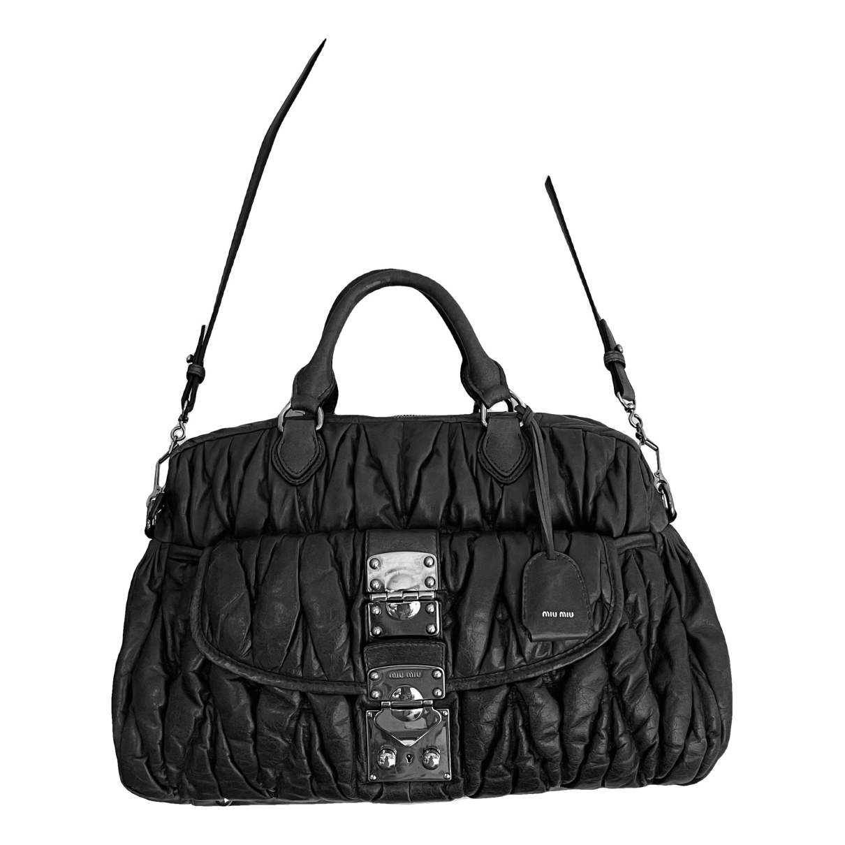 Matelassé leather handbag