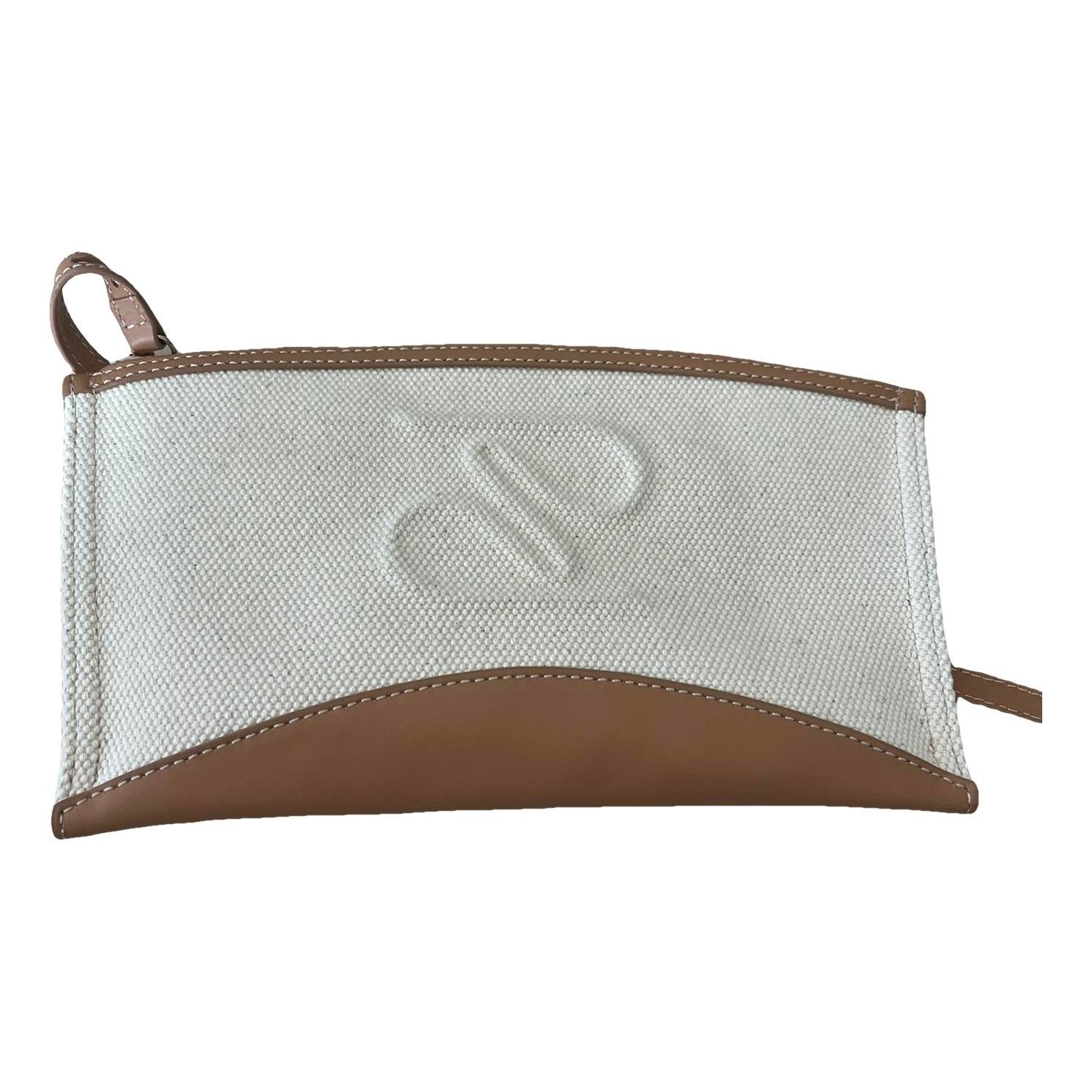 Polene Linen clutch bag