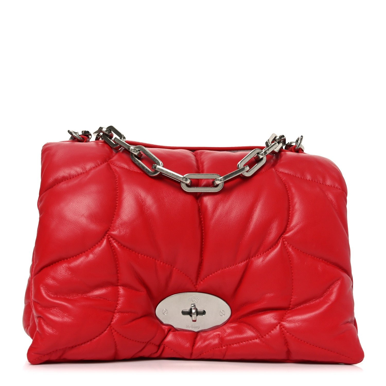 Mulberry Nappa Pillow Quilted Softie Bag Lancaster Red