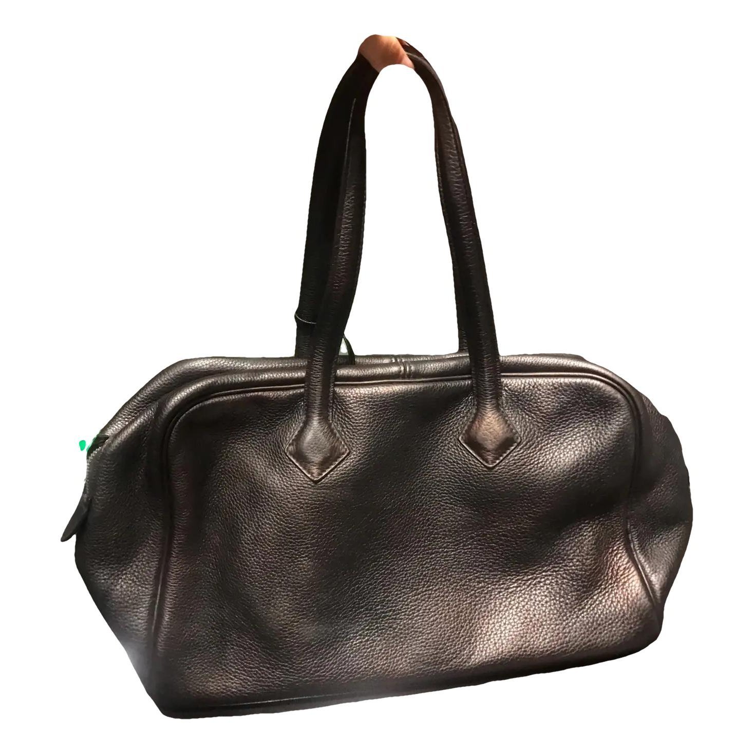 Hermes Victoria Handbag Black