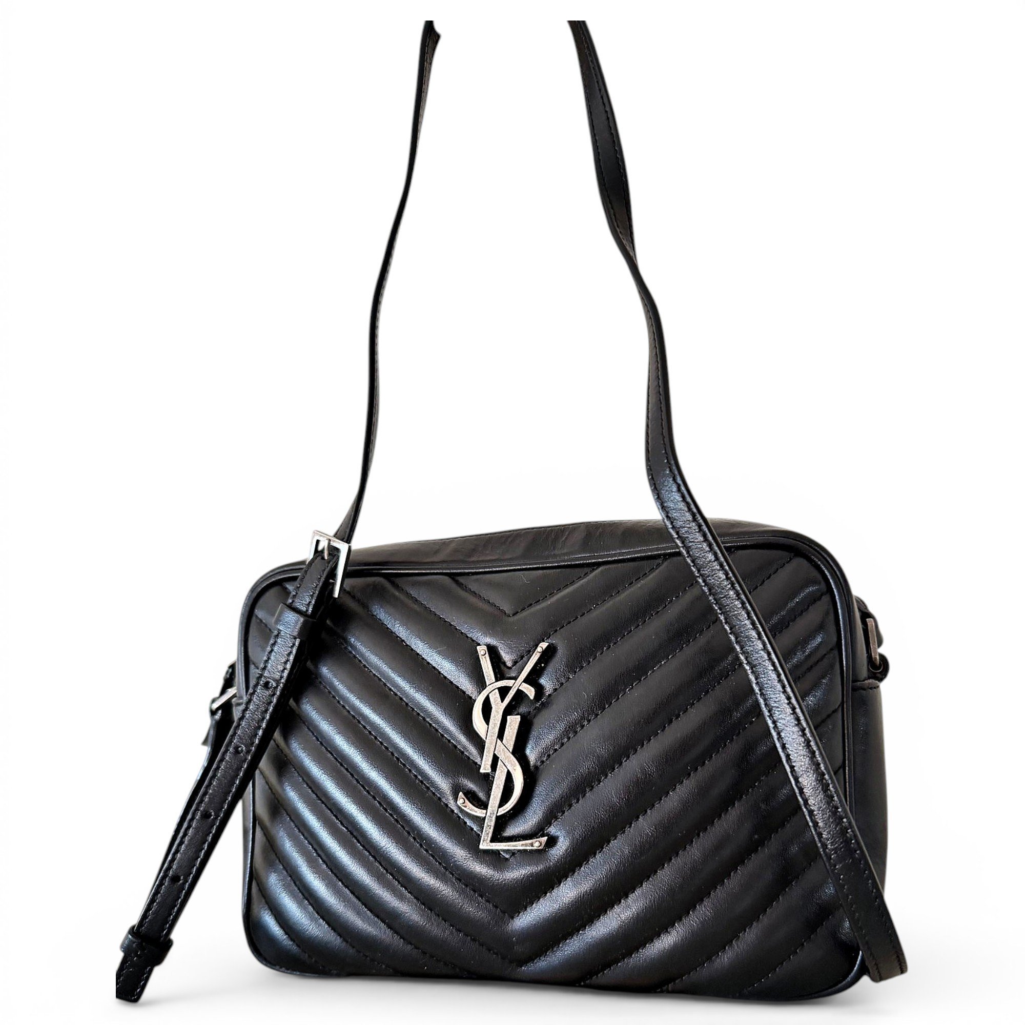 Camera Lou leather crossbody bag