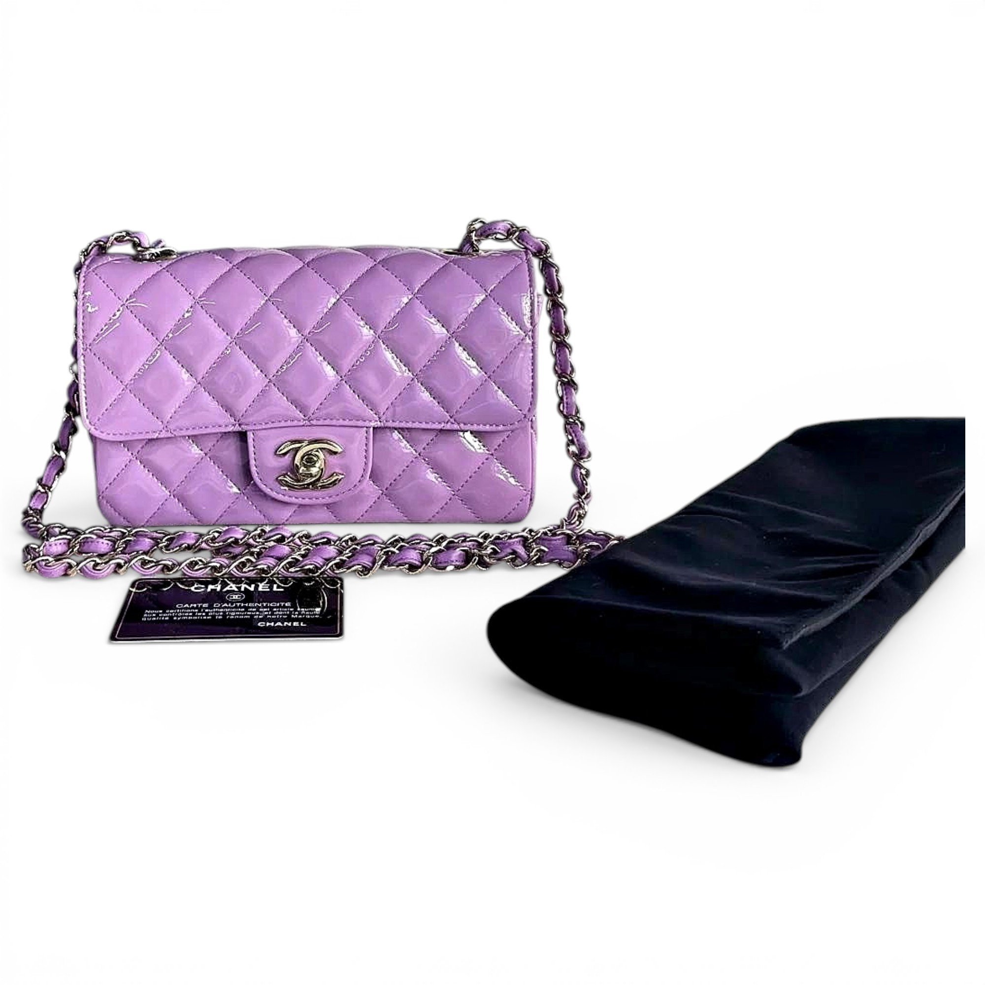 Patent leather mini bag