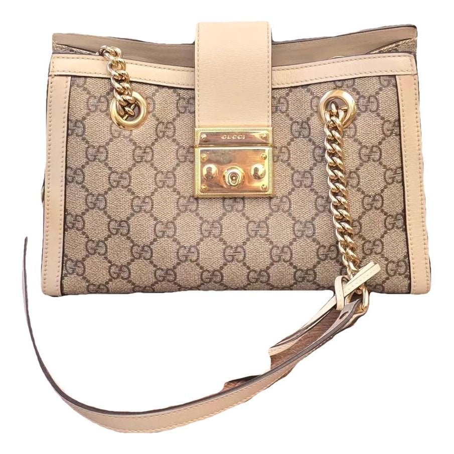 Padlock leather handbag