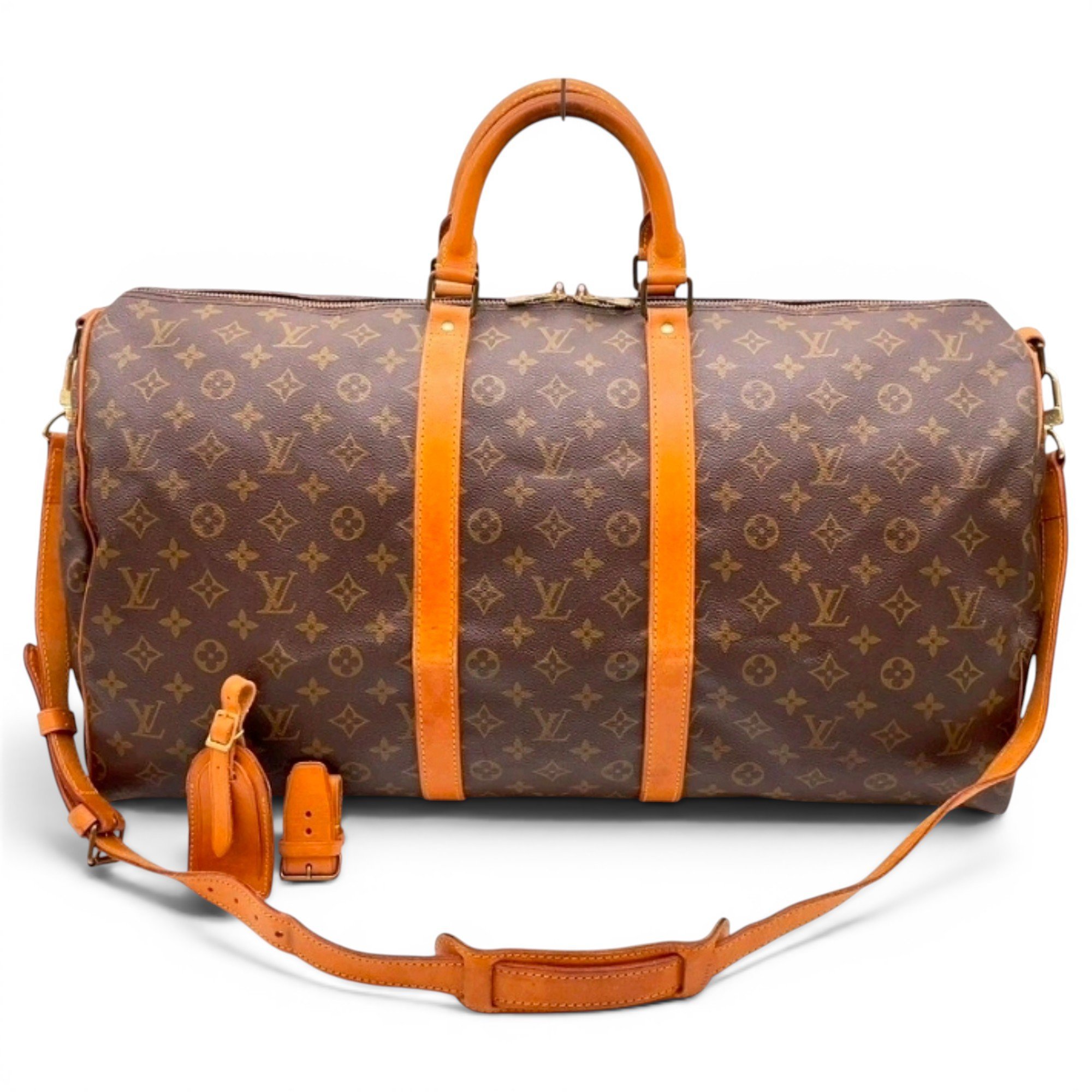 Keepall leather travel bag