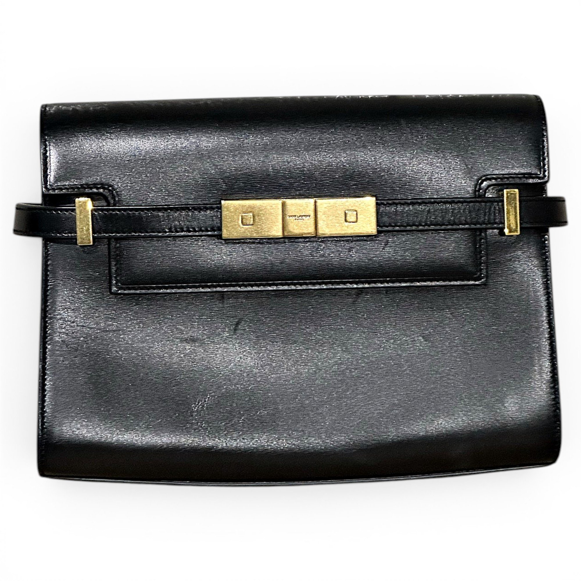 Leather clutch bag