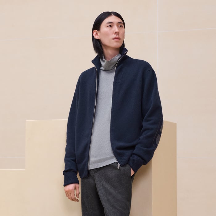 Marine Cashmere "Maillon Chaine d'Ancre" Full-zip Jacket