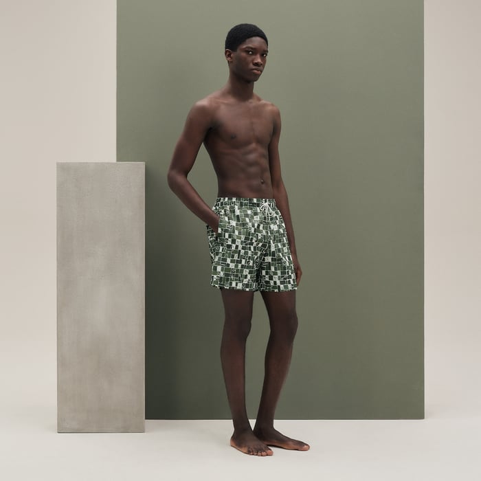 "Mosaique Equestre" swim trunks