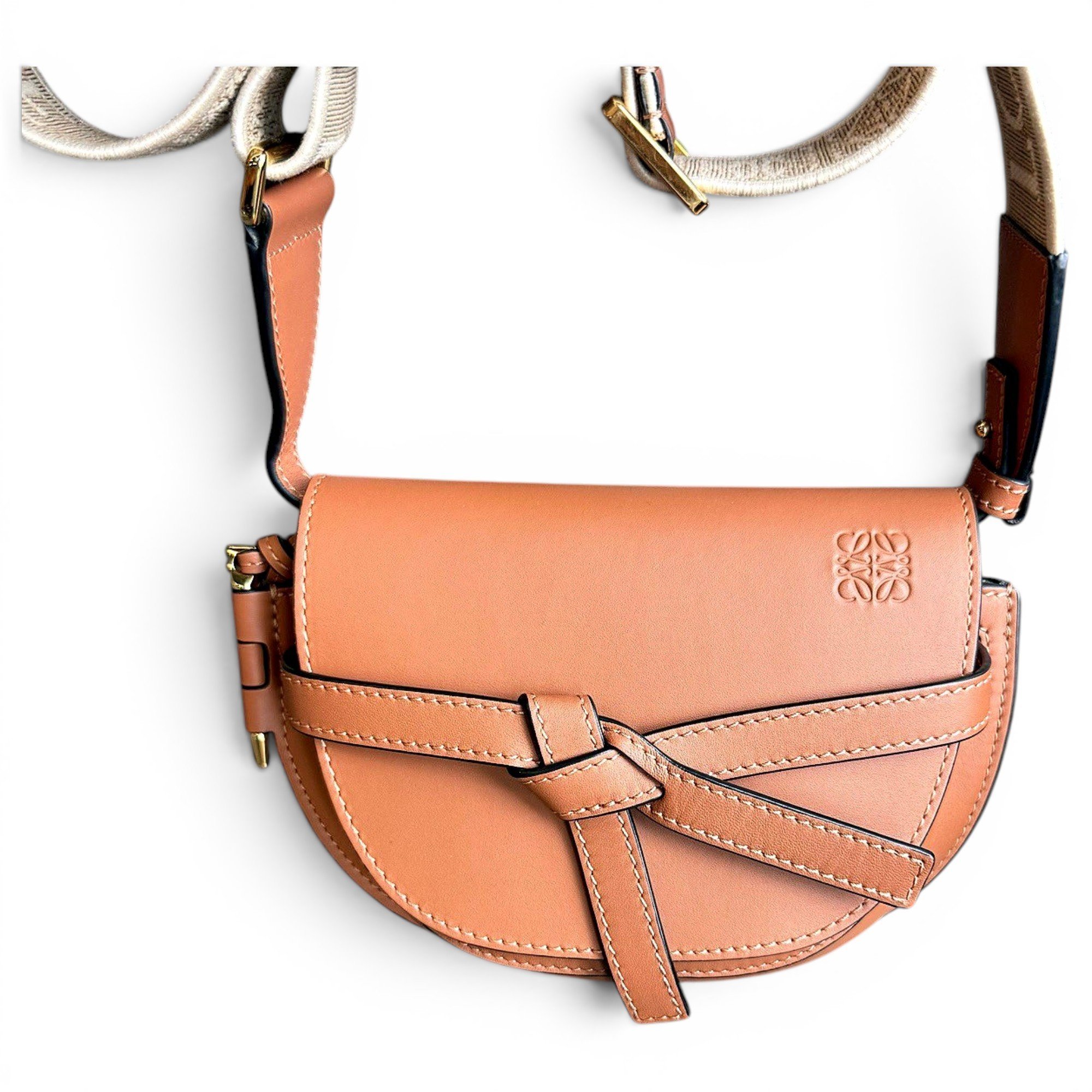 Gate leather crossbody bag