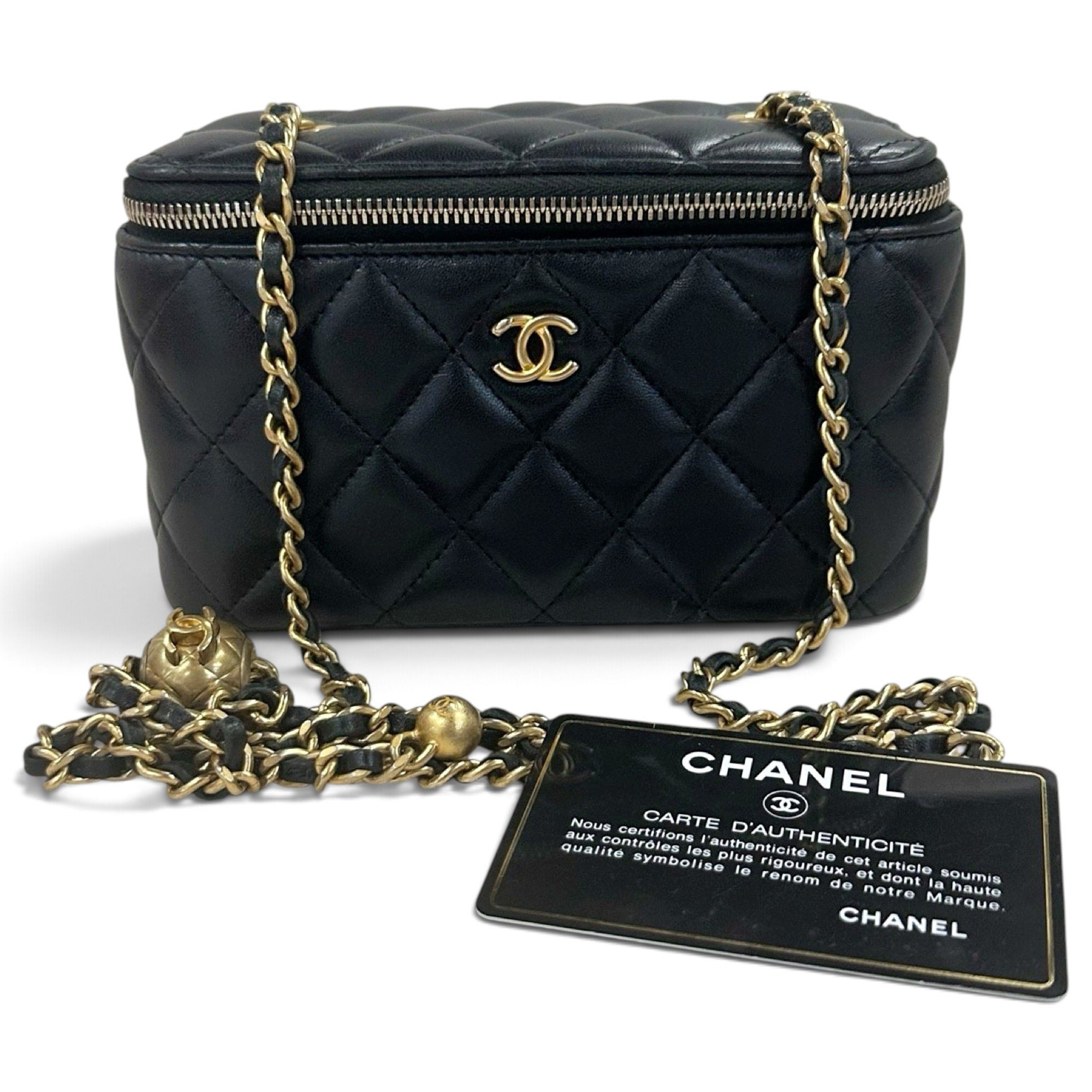 Vanity leather handbag