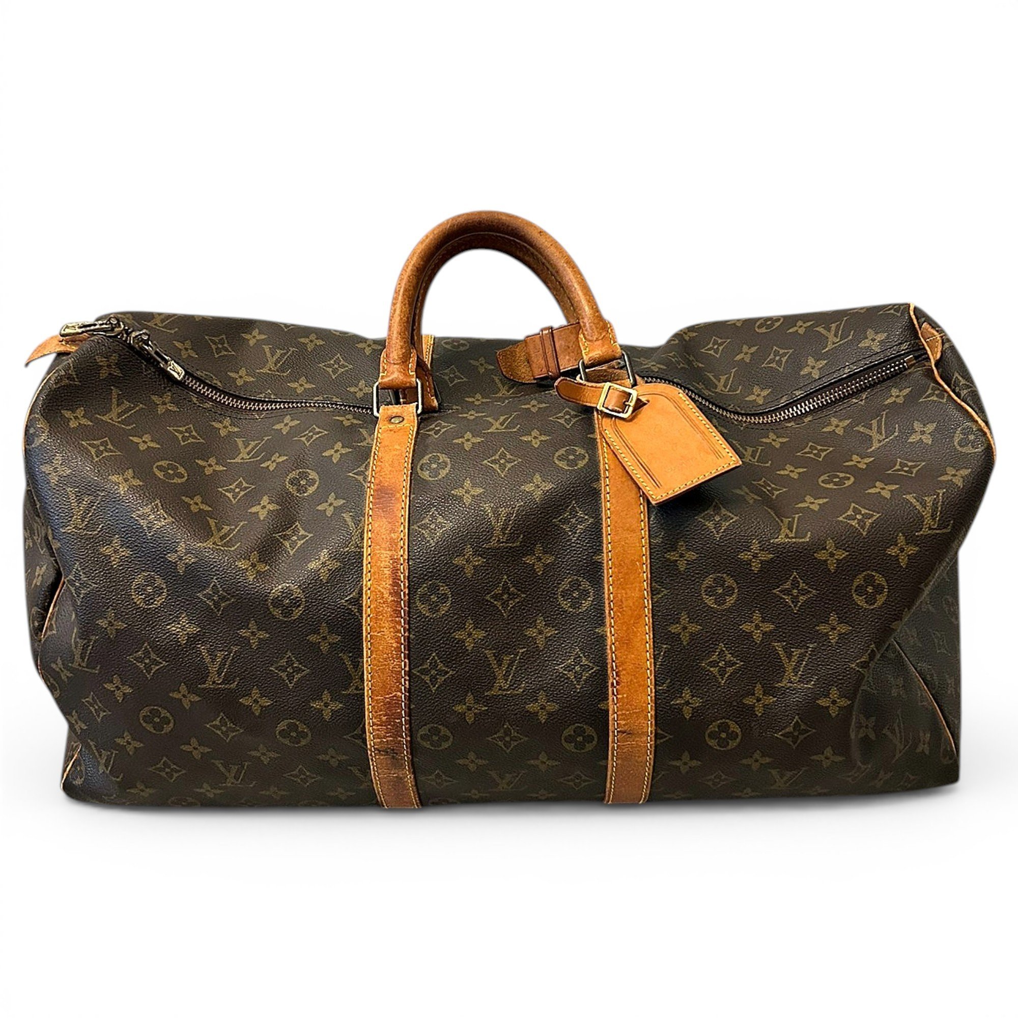 Keepall leather travel bag