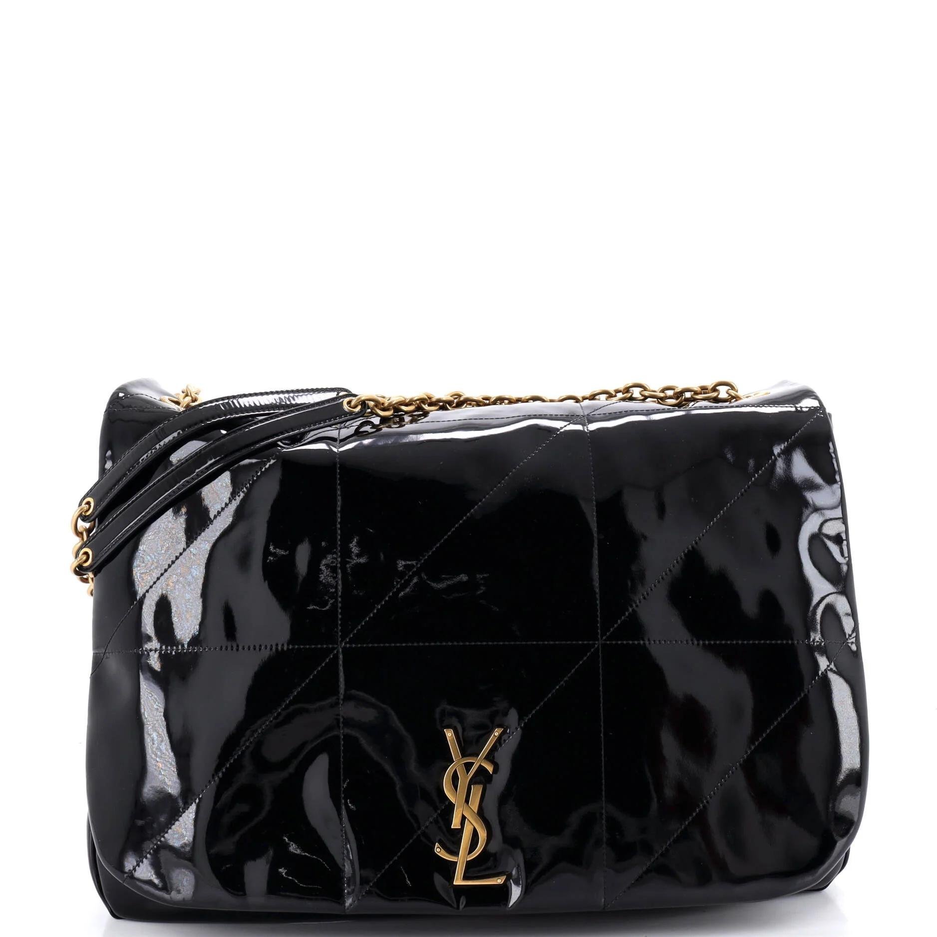 Patent leather handbag