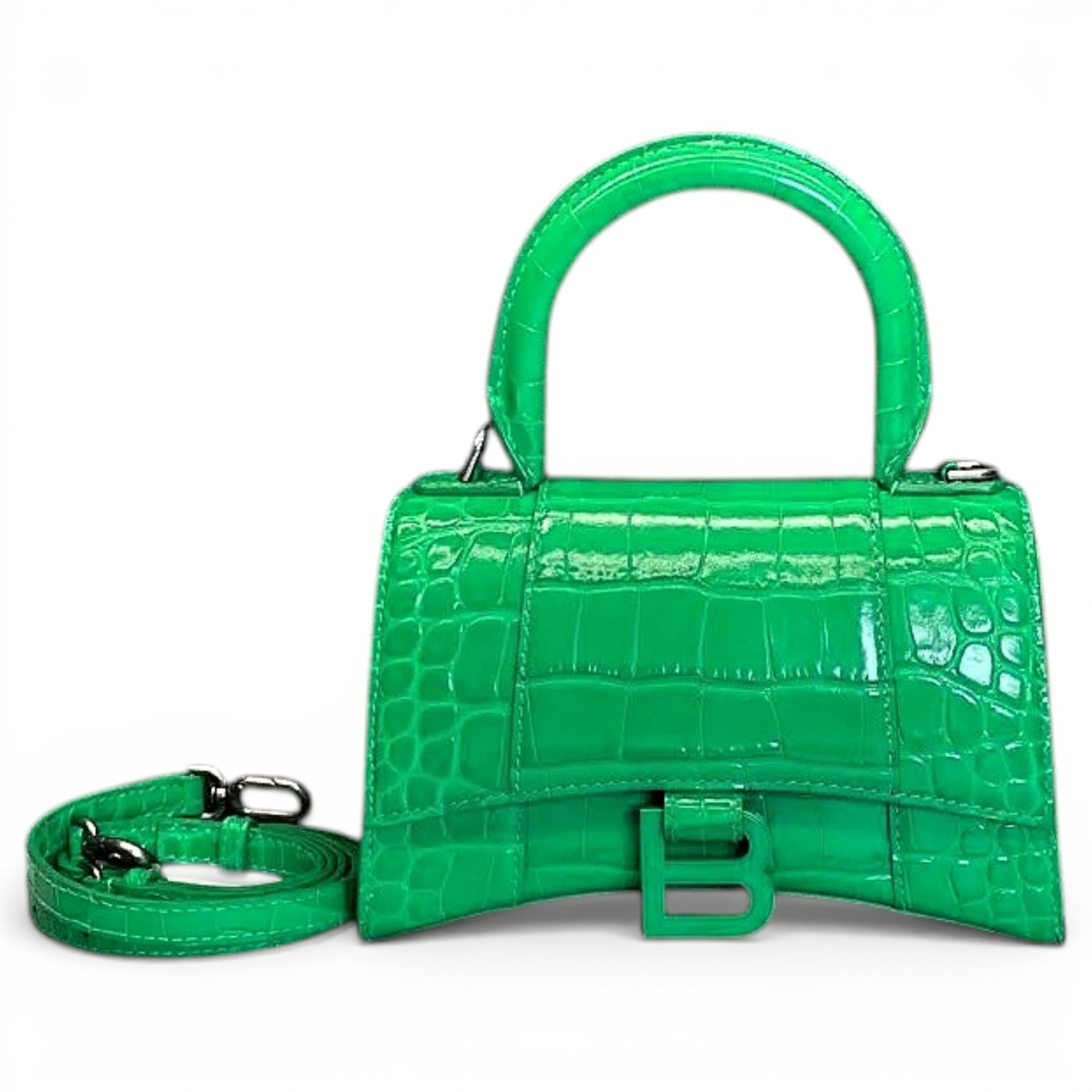 Hourglass leather crossbody bag